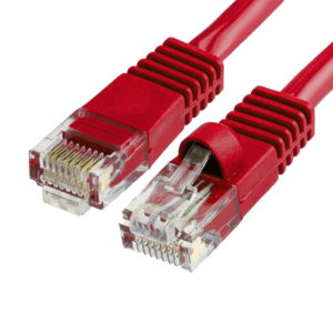 1-feet Cat6 Solid Copper Patch Cables in Red Pack of 10
