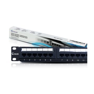 Unshielded Cat6 24 Port Patch Panel 1u Horizontal Rack Mount