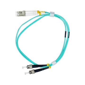 OM4 Multimode Fiber Optic Cable 50/125 LC to ST Duplex